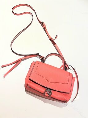 Rebecca Minkoff Sidney Coral Crossbody Leather Mini Bag NWOT